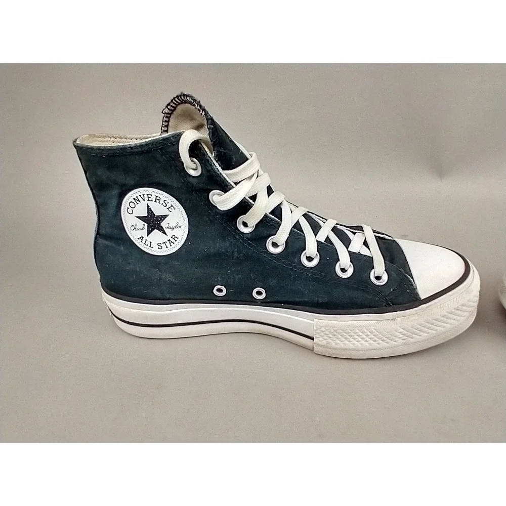 Converse Chuck Taylor All Star Platform High Top Black Sneakers Womens 8.5 - Picture 12 of 14